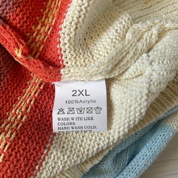 Light weight Fall Woman's Knit stripped sweater Size 2XL - Picture 2 of 5